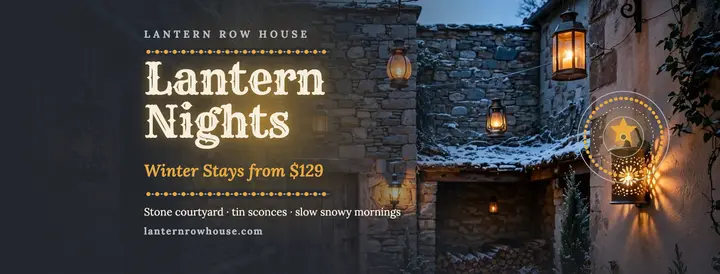 Lantern Row House winter cover template