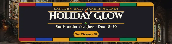 Lantern Hall holiday market billboard template