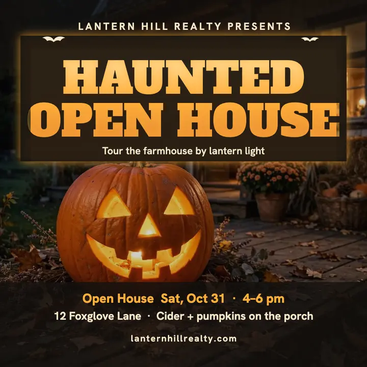 Lantern Hill haunted open house post template