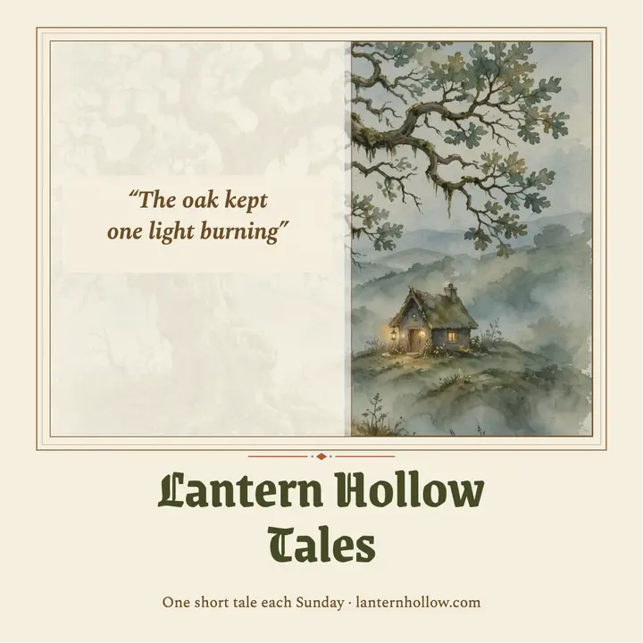 Lantern Hollow Tales storybook cover template