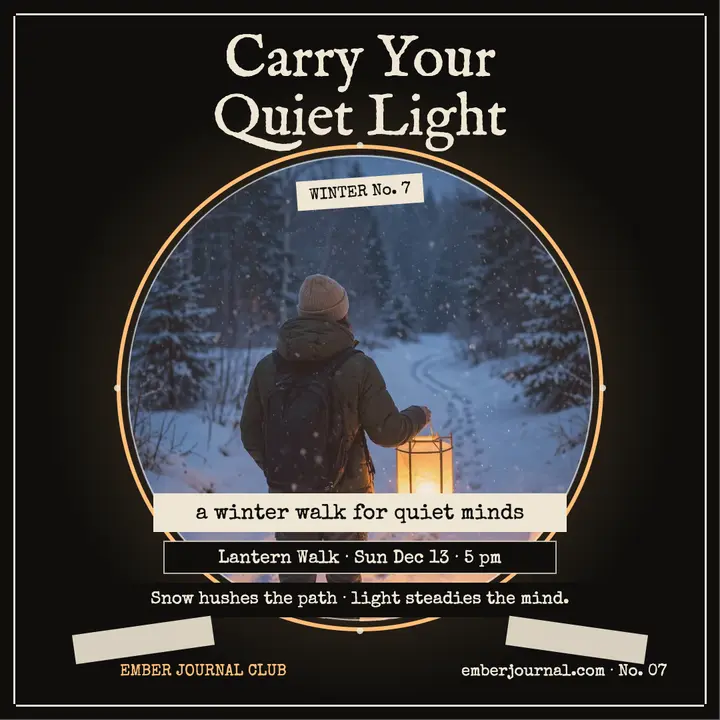 Ember lantern walk reflection post template
