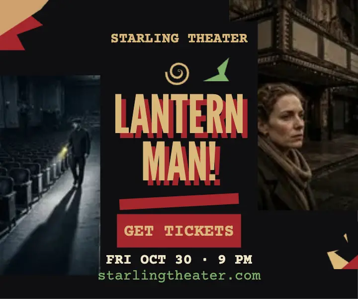 Lantern Man horror night ad, Starling template