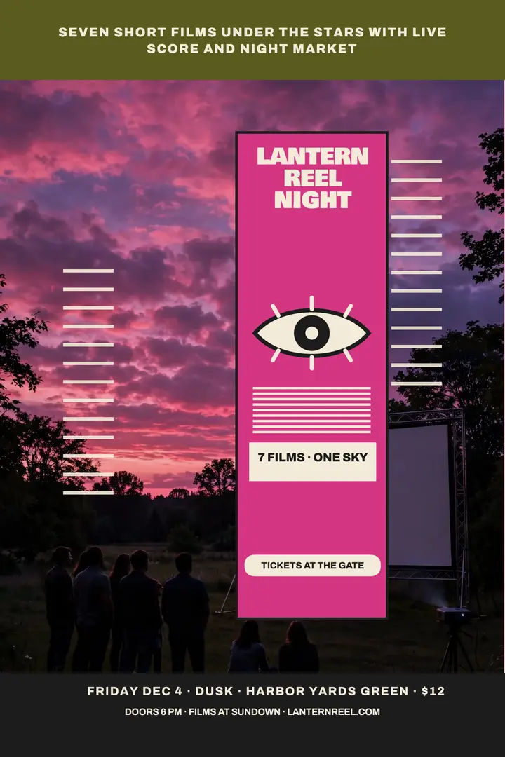 Lantern Reel Night film poster template