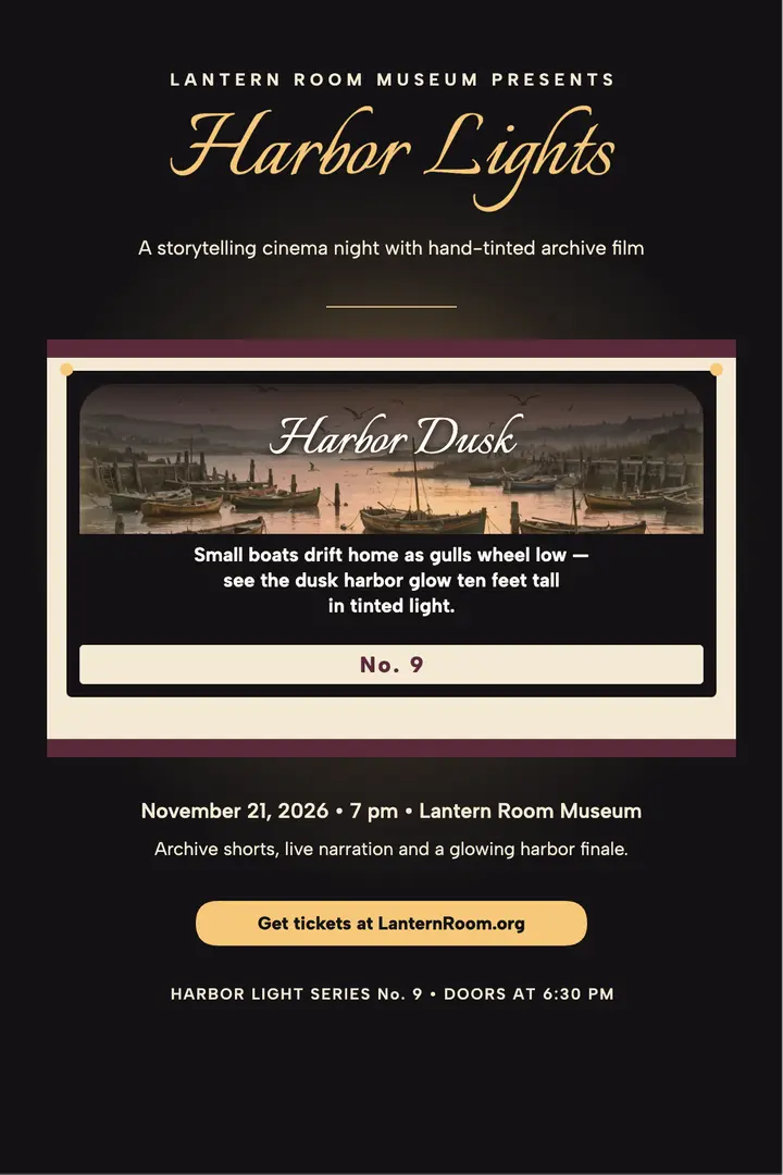 Harbor Lights lantern cinema night poster template