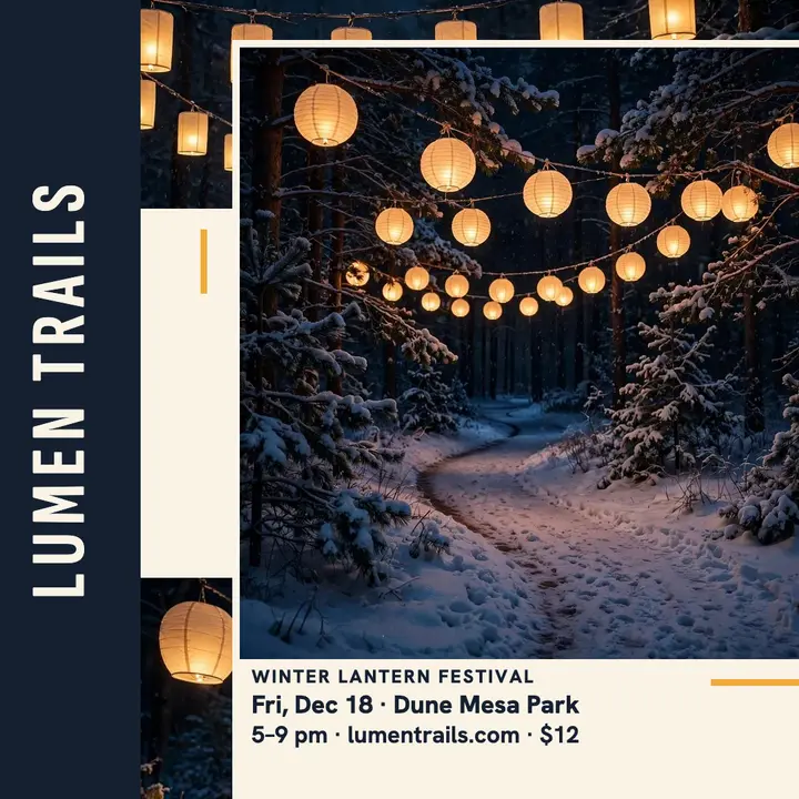 Lumen Trails lantern festival spine post template