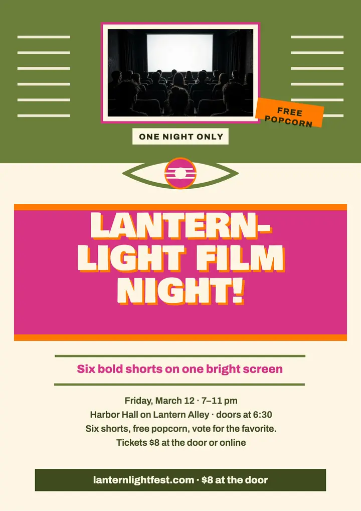 Lanternlight Film Night silkscreen flyer template