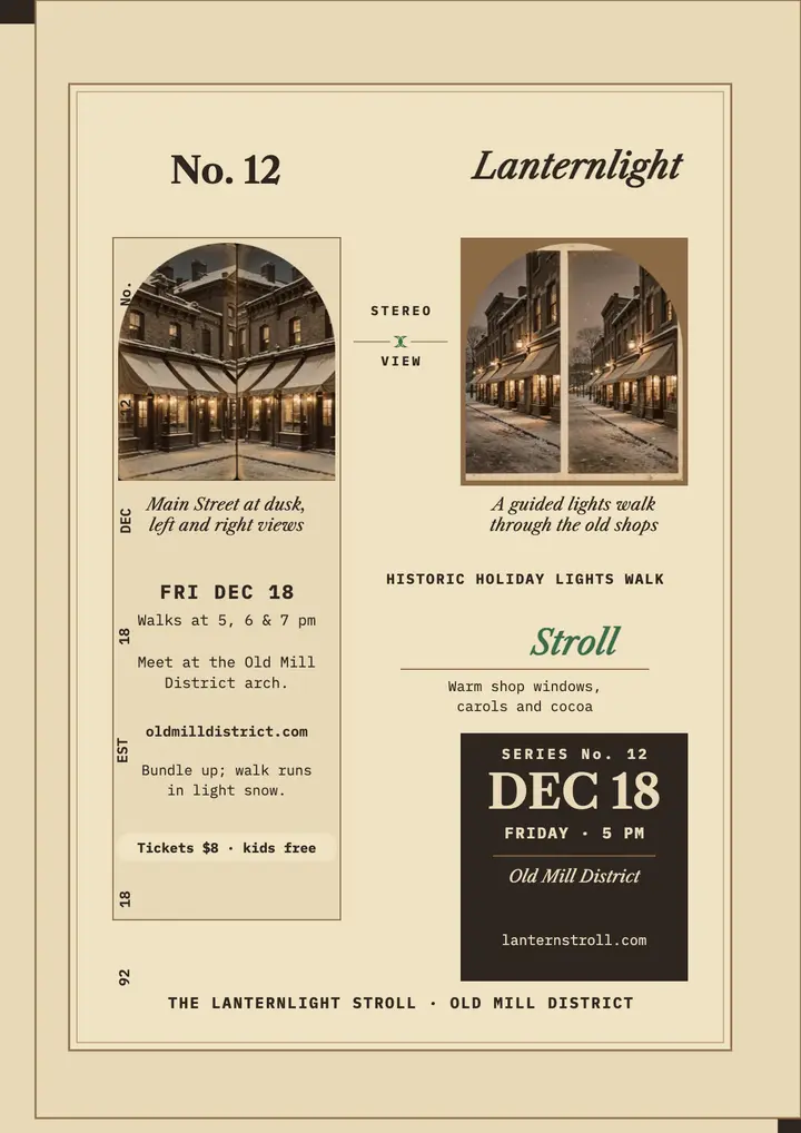 Lanternlight Stroll holiday lights flyer template
