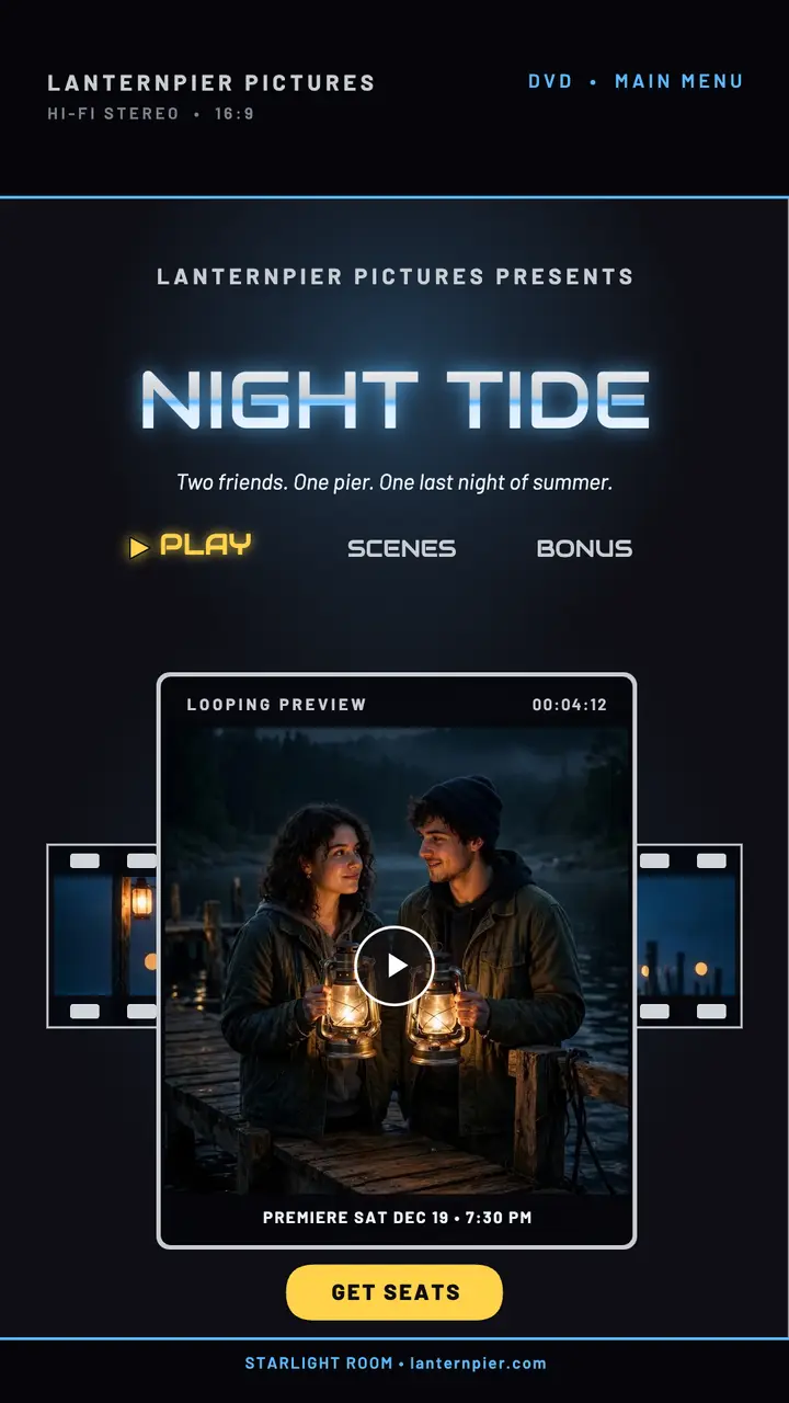 Night Tide DVD premiere story template