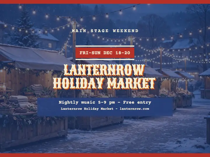 Lanternrow Holiday Market stage slide: holiday market slide template