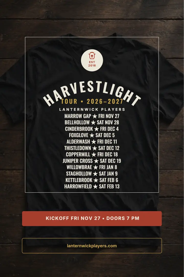 Lanternwick Players Harvestlight tour poster template