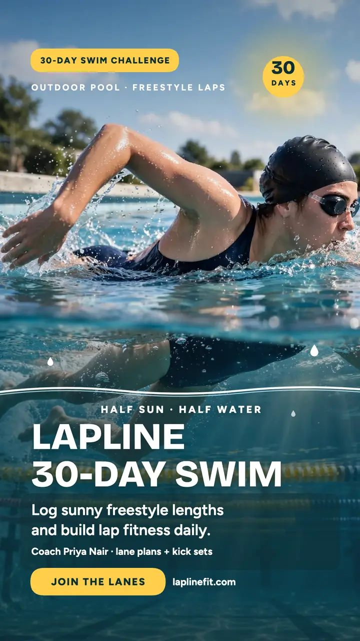 Lapline 30-Day Swim challenge story template
