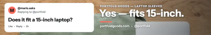 Portfold laptop sleeve fit LinkedIn cover template