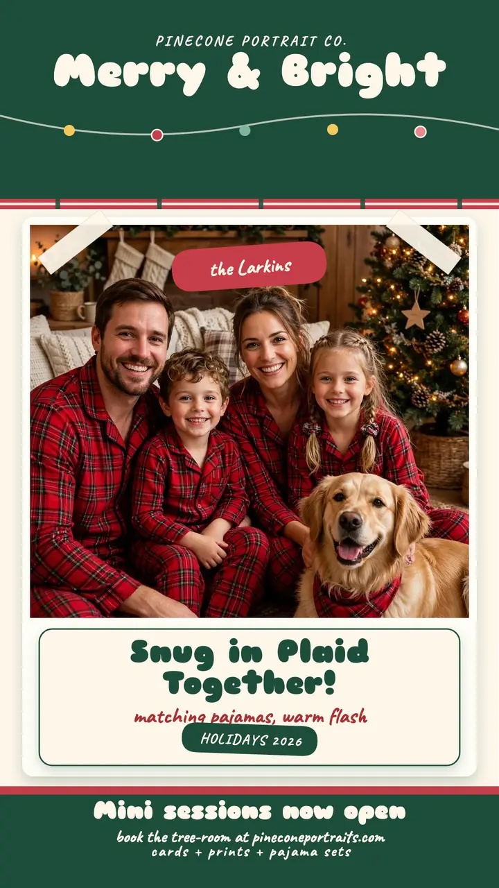 Larkin family matching pajamas story template