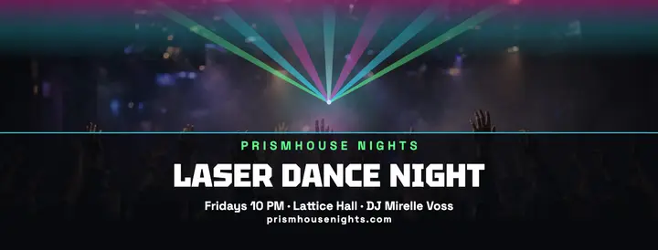 Prismhouse laser dance night cover template