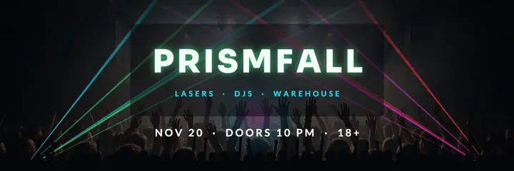 Prismfall laser night header template