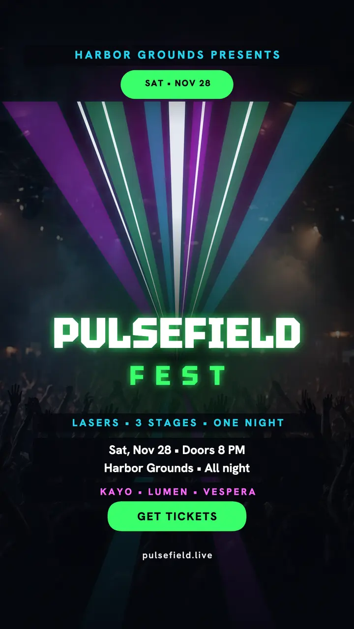 Pulsefield laser festival story template