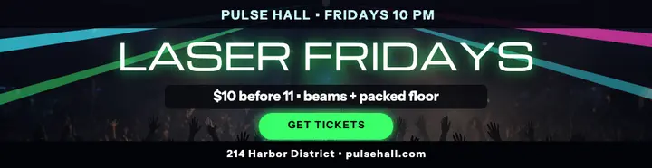 Pulse Hall laser Fridays billboard template