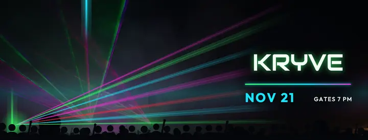 Kryve laser and haze night Facebook cover template