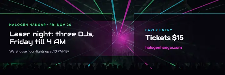 Halogen Hangar laser night X header template