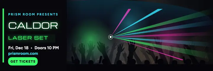Prism Room DJ Caldor laser night header template