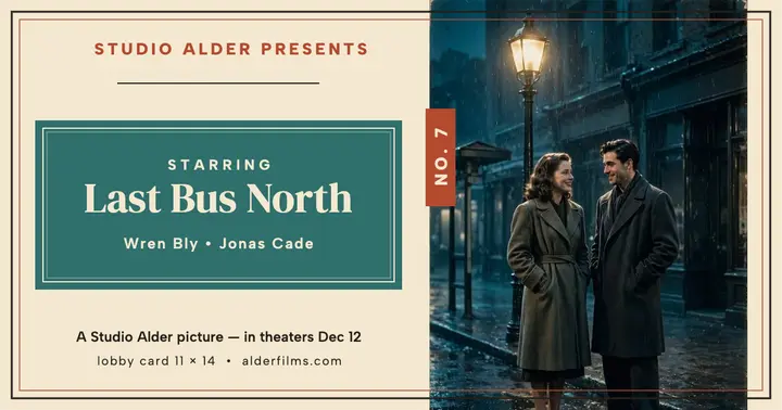 Last Bus North lobby card post template