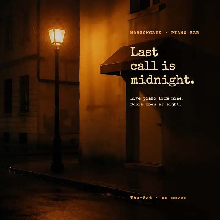 Marrowgate late piano bar template