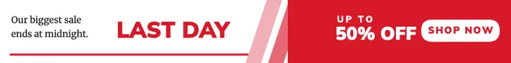 Last day sale leaderboard ad template