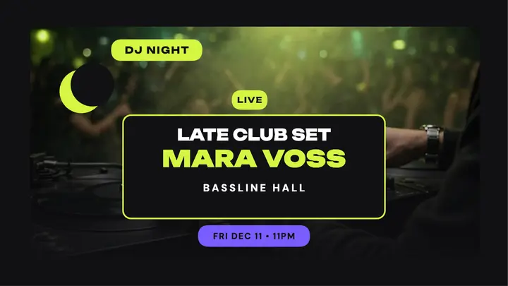 Late club DJ night thumbnail template