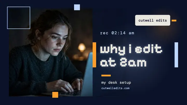 Junie Cutwell late night edit thumbnail template