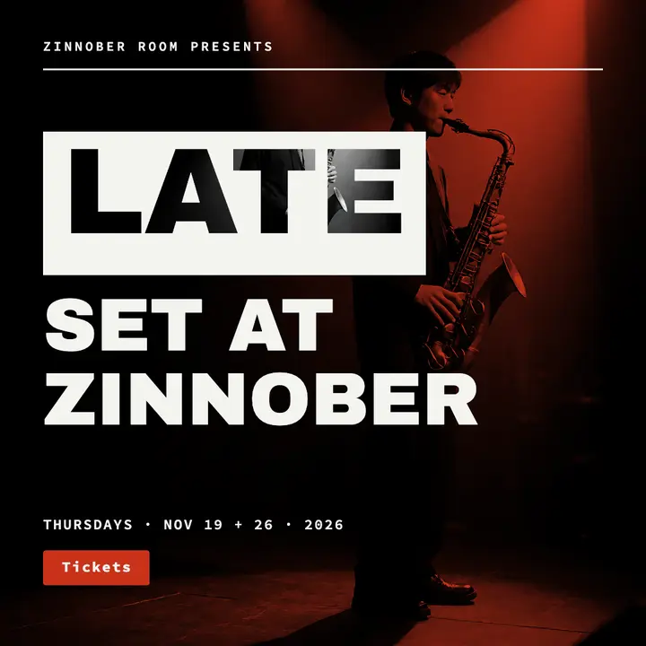 Late set at Zinnober Room jazz sleeve post template