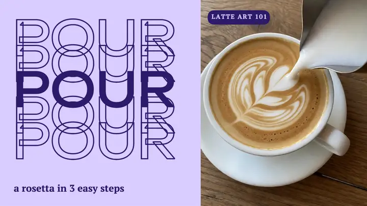 Latte art POUR thumbnail template