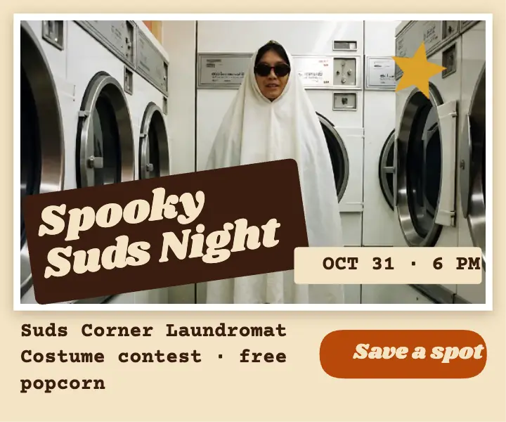 Spooky Suds Night Halloween ad template