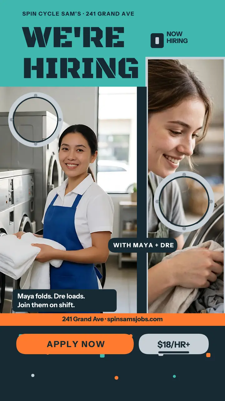 Spin Cycle Sam's hiring story template