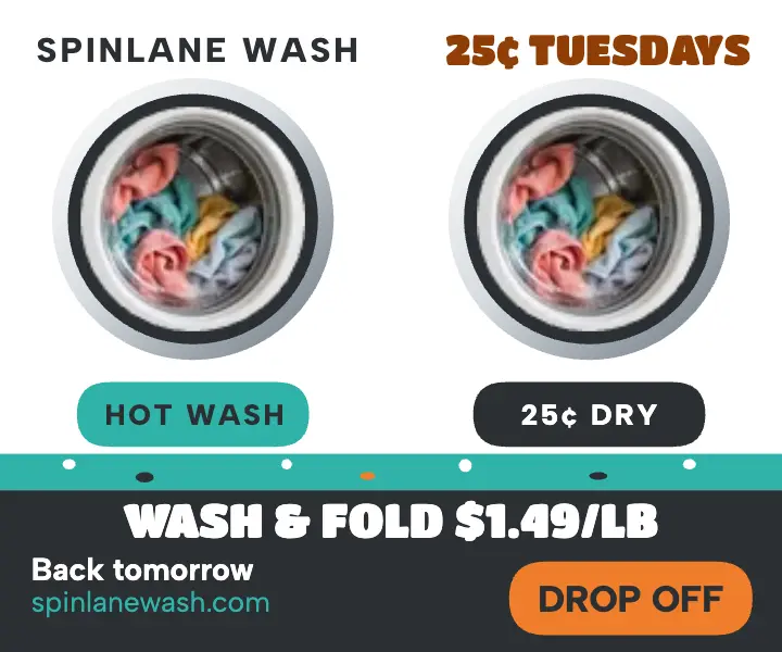 Spinlane Wash wash and fold promo ad: laundromat promo ad template