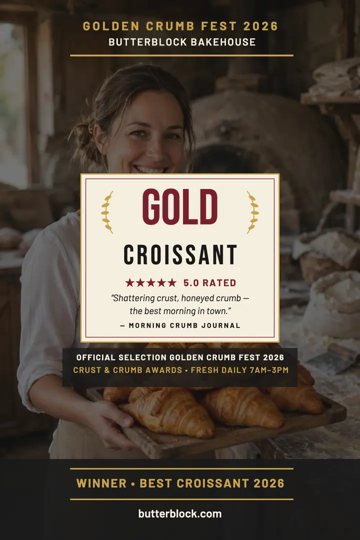 Butterblock Bakehouse award poster template