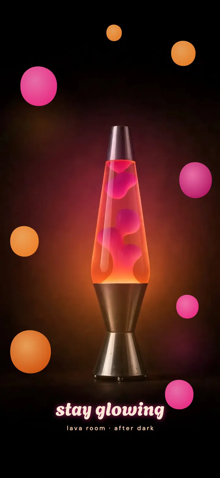 Lava room after dark wallpaper: lava lamp phone wallpaper template