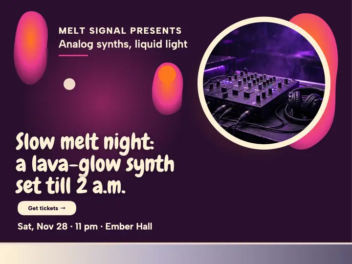 Melt Signal slow melt synth night slide template