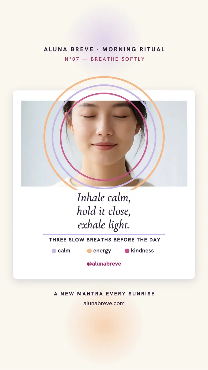 Lavender halo morning mantra story template
