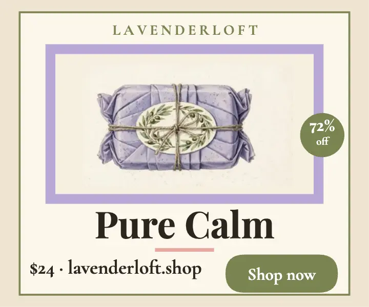 Lavenderloft soap set savon ad template