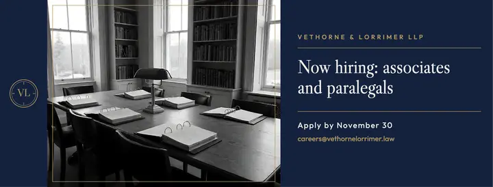 Vethorne & Lorrimer LLP hiring Facebook cover template