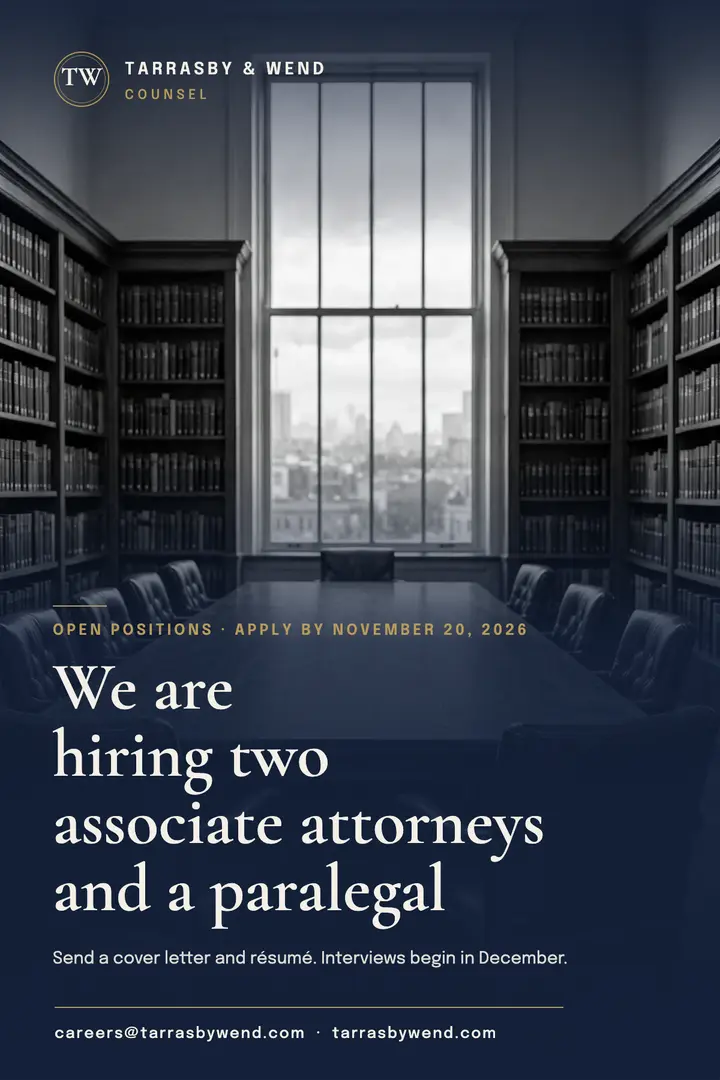 Law firm associates and paralegal hiring poster: law firm hiring poster template