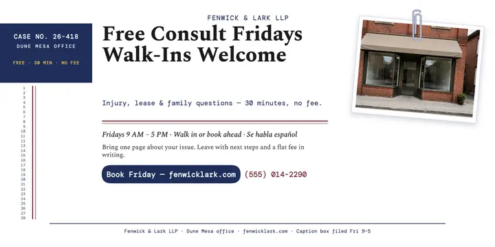 Fenwick and Lark free consult pleading post template