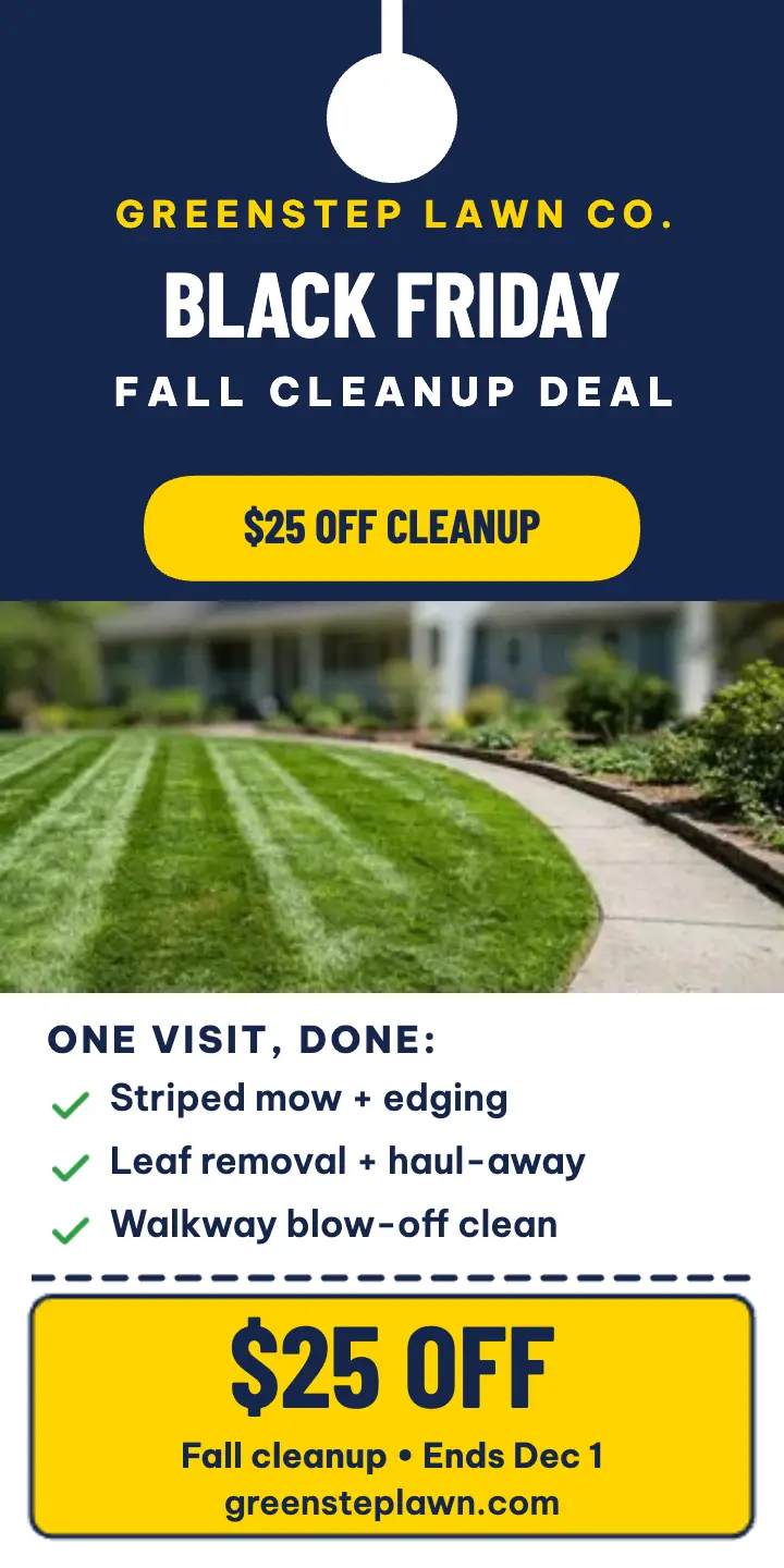 Greenstep lawn door hanger coupon ad template