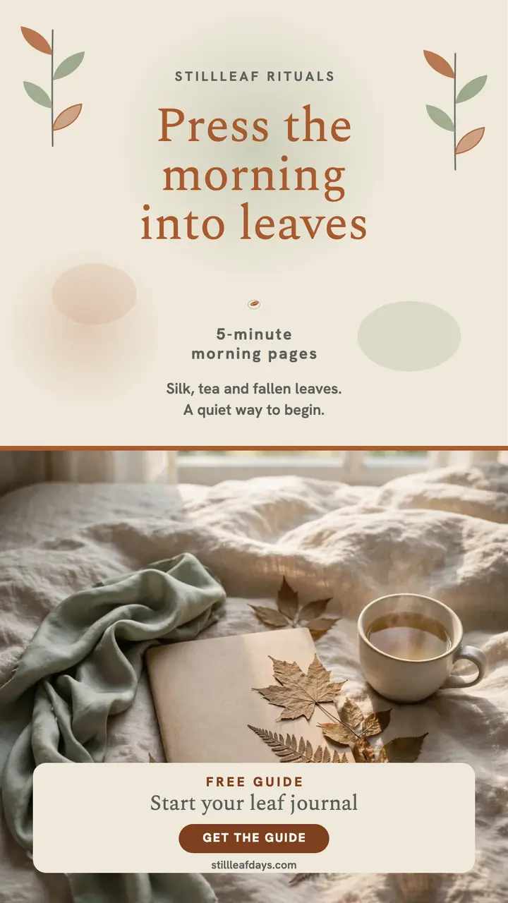 Stillleaf morning leaf journal story template