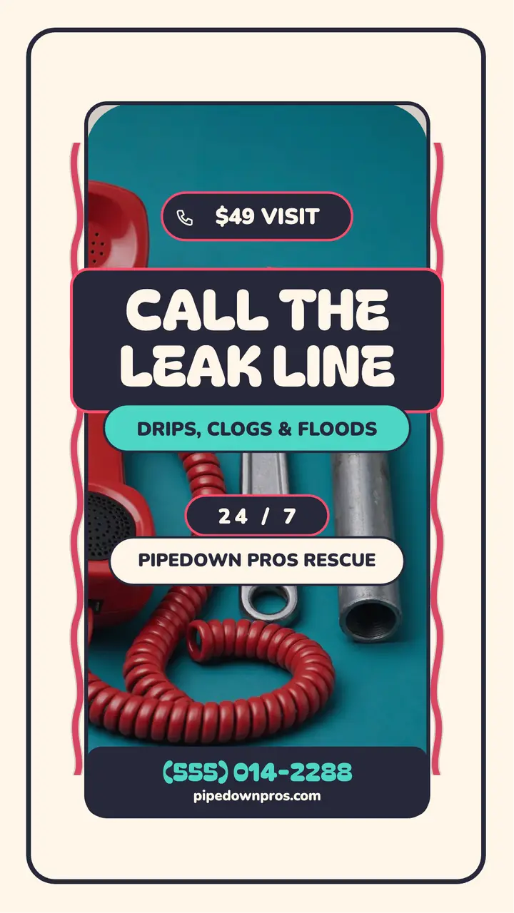 Pipedown Pros leak line plumber story: plumber story template