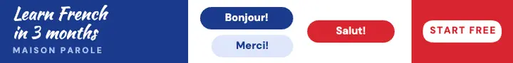 Learn French ad template