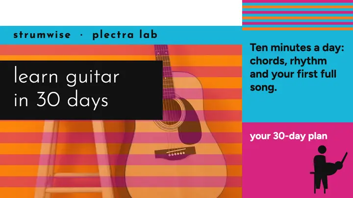 Strumwise learn guitar in 30 days thumbnail template