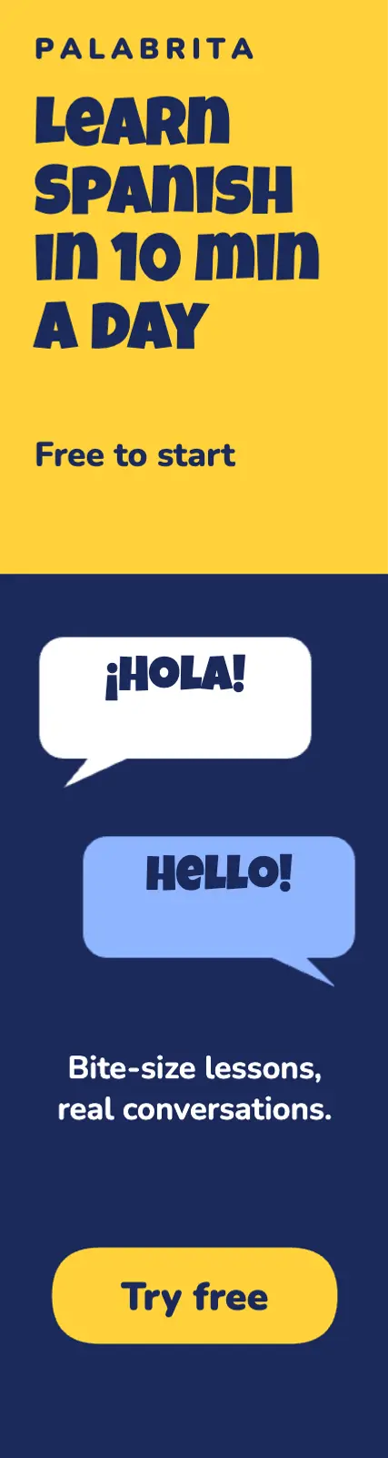 Learn Spanish app skyscraper ad template