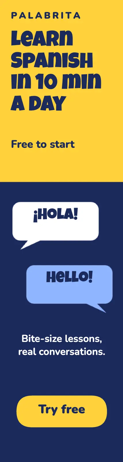 Learn Spanish app skyscraper ad template