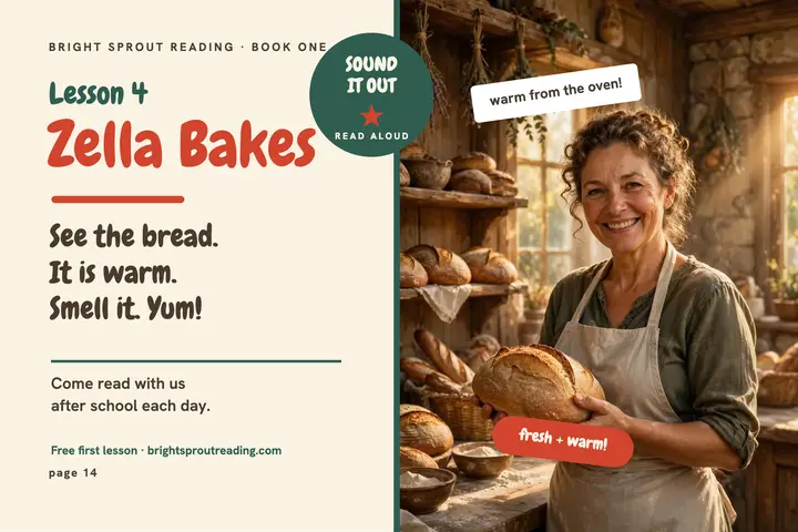 Bright Sprout reader baker postcard template